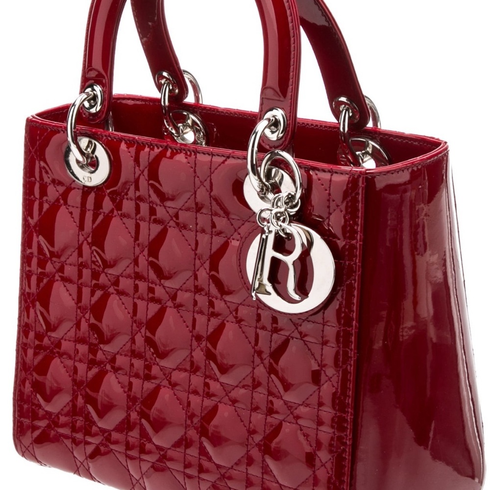Medium Lady Dior Bag
Cherry Red Patent Cannage Calfskin
